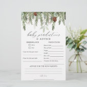 Rustige wintervoorspellingskaart voor Baby (Staand voorkant)