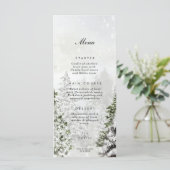 rustige winterwonderland - trouwmenukaarten menu (Staand voorkant)