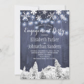 Rustige winterwonderland verlofpartij kaart (Voorkant)