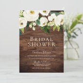 Rustige Witte bloemen en Vrijgezellenfeest van Cre Kaart (Staand voorkant)