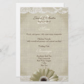 Rustige Witte Dagen en Lace Menu (Voorkant / Achterkant)