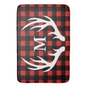 Rustige witte deer Antlers Buffalo Check Pset Badmat (Voorkant Verticaal)