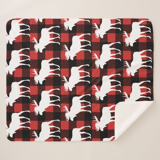 Rustige witte gans en buffelplaat sherpa deken (Voorkant (horizontaal))