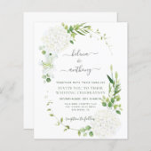 Rustige witte hydrangea Wedding (Voorkant / Achterkant)