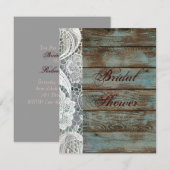 rustige witte kant blauwgroen vrijgezellenfeest vo kaart (Voorkant / Achterkant)