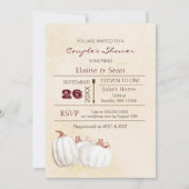 Rustige witte pompoenen Herfst Vrijgezellenfeest Kaart (Voorkant)