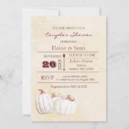 Rustige witte pompoenen Herfst Vrijgezellenfeest Kaart