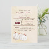 Rustige witte pompoenen Herfst Vrijgezellenfeest Kaart (Staand voorkant)