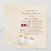 Rustige witte pompoenen Herfst Vrijgezellenfeest Kaart (Voorkant / Achterkant)