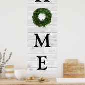 Rustige witte scheepsplanken houten huis buksuskra poster (Keuken)