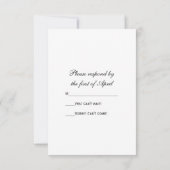 Rustige Witte Tulps Barn Wedding RSVP Reactie (Achterkant)