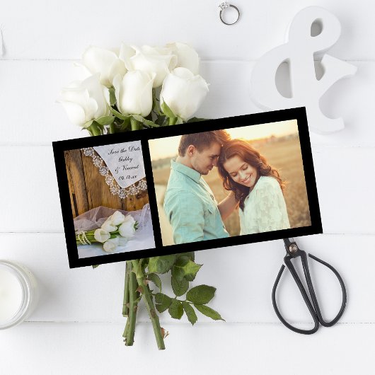 Rustige Witte Tulps Barn Wedding Save the Date