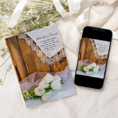 Rustige Witte Tulps Country Weddenschap Save the D Save The Date