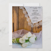 Rustige witte Tulps Land Barn Vrijgezellenfeest Kaart (Voorkant)