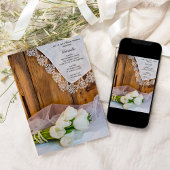 Rustige witte Tulps Land Barn Vrijgezellenfeest Kaart