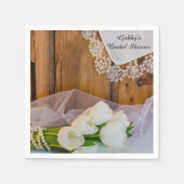 Rustige witte Tulps Land Barn Vrijgezellenfeest Servetten (Voorkant)