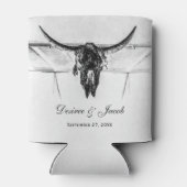 Rustige witte zwarte Westerne Koe Huulhuwelijk Blikjeskoeler (Achterkant)