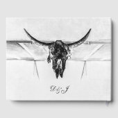 Rustige witte zwarte Westerne Koe Huulhuwelijk Gastenboek (Achterkant)