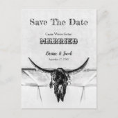 Rustige witte zwarte Westerne Koe schedel sparen d Briefkaart (Voorkant)