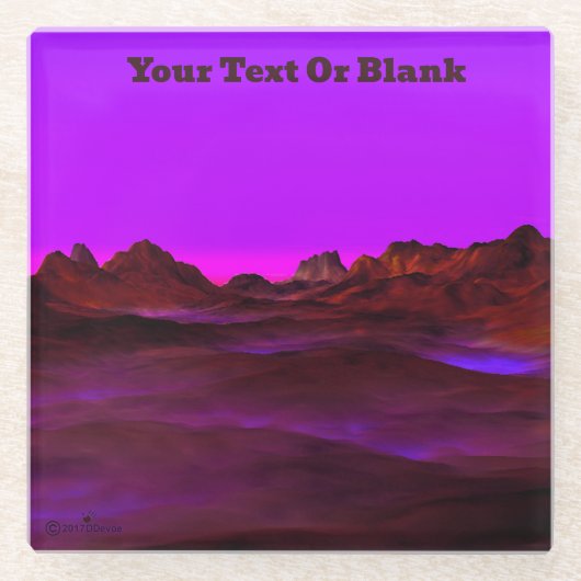 Rustige woestijnavond glazen onderzetter (Voorkant)