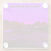 Rustige woestijnavond glazen onderzetter (Achterkant)