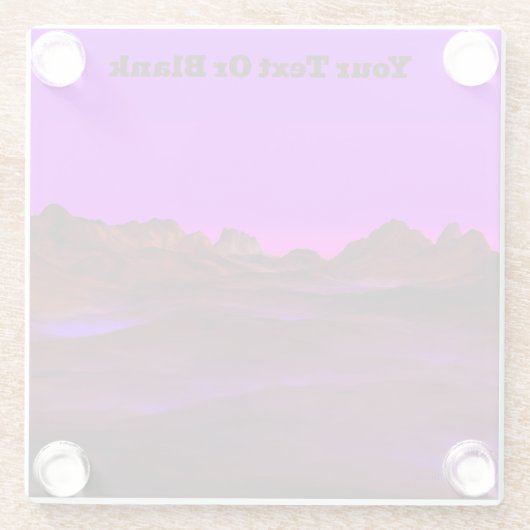 Rustige woestijnavond glazen onderzetter (Achterkant)