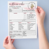 Rustige Wood Bakery Cake Order Form Flyer (Hand)