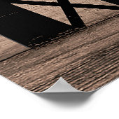 Rustige Wood Black Barn Country Wall Art Poster (Hoek)