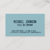 Rustige Wood Blue Peeling Paint Grunge Font Style Visitekaartje (Achterkant)