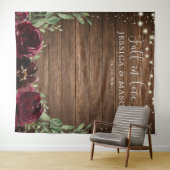 Rustige Wood Burgundy Wall Foto achtergrond Wandkleed (In Situ (horizontaal))