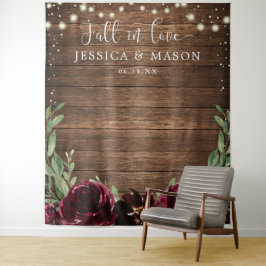 Rustige Wood Burgundy Wall Foto achtergrond Wandkleed