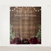 Rustige Wood Burgundy Wall Foto achtergrond Wandkleed (Voorkant)