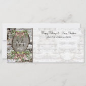 Rustige Wood Carved Heart Family Monogram mas (Achterkant)