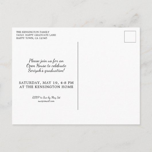 Rustige Wood Christelijk Afstuderen Bijbelversie Briefkaart (Achterkant)