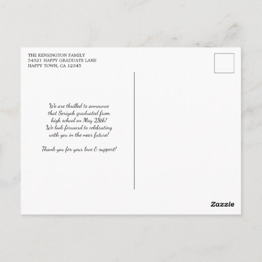 Rustige Wood Christelijk Afstuderen Bijbelversie Briefkaart (Achterkant)