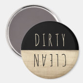 Rustige Wood Clean Dirty Kitchen Dishwasmachine Ma Magneet (Voorkant / Achterkant)