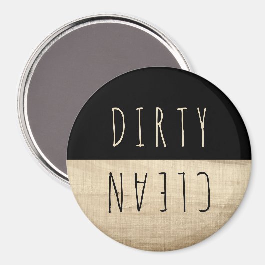 Rustige Wood Clean Dirty Kitchen Dishwasmachine Ma Magneet (Voorkant / Achterkant)