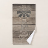 Rustige Wood Country Wind Mill Bad Handdoek (Handdoek)