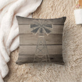 Rustige Wood Country Wind Mill Kussen (Deken)