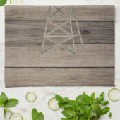 Rustige Wood Country Wind Mill Theedoek (Gevouwen)