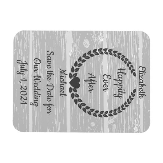 Rustige Wood Coupé sparen de Datum Magneet (Horizontaal)