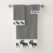 Rustige Wood die Moose Grey Bath Towel Set Bad Handdoek (Insitu)