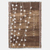 Rustige Wood en feiale lights - Aangepast weddensc Deken (Voorkant Verticaal)