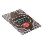 Rustige Wood en kant Floral Chalkboard Country Chi Notitieboek (Rechterzijde)