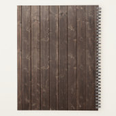 Rustige Wood en kant Floral Chalkboard Country Chi Planner (Achterkant)