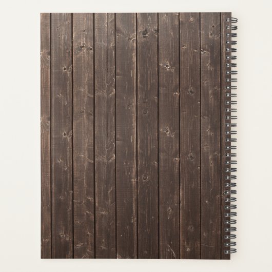 Rustige Wood en kant Floral Chalkboard Country Chi Planner