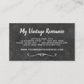 Rustige Wood en kant Floral Chalkboard Country Chi Visitekaartje (Achterkant)