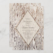 Rustige Wood Grain Retirement Kaart (Voorkant / Achterkant)