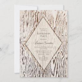 Rustige Wood Grain Retirement Kaart