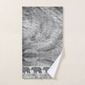 Rustige Wood Gray Walking Beren Wath Towel Set Bad Handdoek (Handdoek)